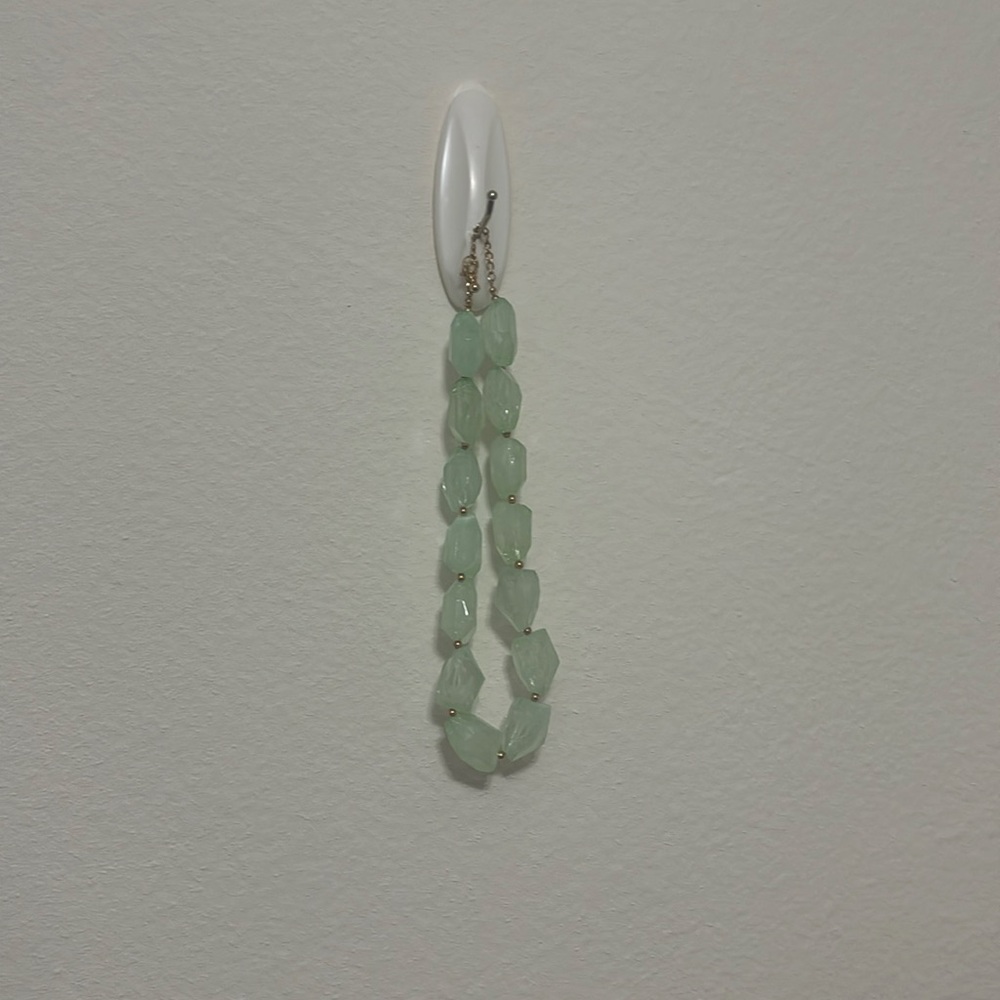 sea foam color statement necklace